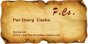 Perlberg Cseke névjegykártya